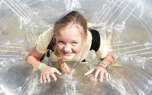  Happy student in bubble.